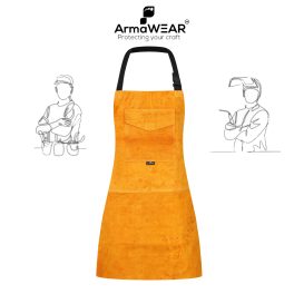 Tan leather welders apron