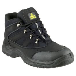 Amblers FS218 Waterproof Safety Boots – Steel Toe & Midsole, Men's Size 12, Black