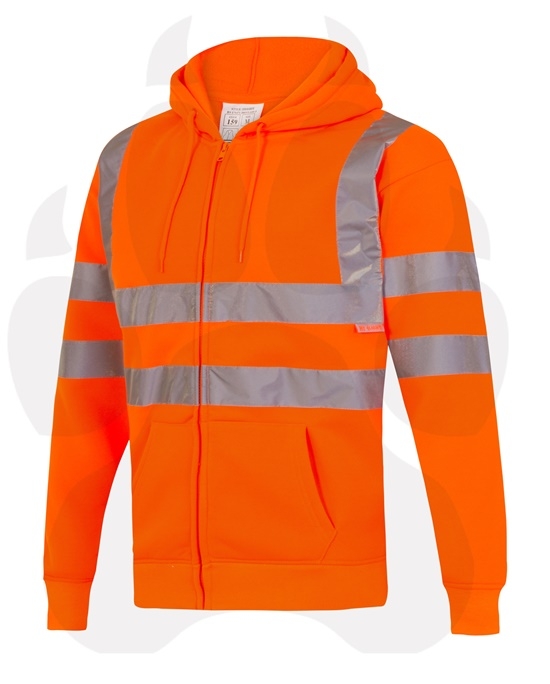 Orange Zipped Hoody
