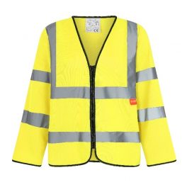 Hi Viz Yellow Zip Front Jacket-7879