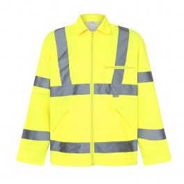 Hi Viz Yellow Poly-Cotton Jacket-0